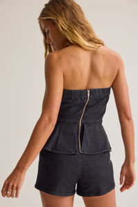 Dakota Strapless Denim Romper