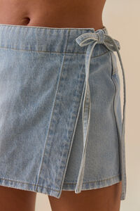 Dylan Side Tie Denim Skort