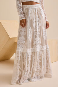 Arissa Floral Embroidered Maxi Skirt