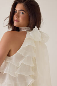 Ashen Ruffle Mini Dress