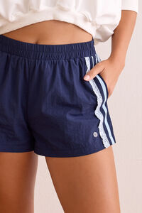 Retro Run Crochet Stripe Short