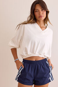 Retro Run Crochet Stripe Short