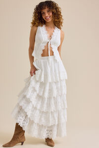 Dara Crochet Midi Skirt